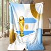 Tištěná flanelová deka Argentina Football, šetrná k pokožce, teplá, dekorativní přehoz na pohovku, postel, pro každodenní použití