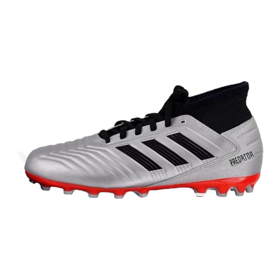 Adidas 19.3 AG Comfortable Durable Low-Top Kids Soccer Shoes Kids Soccer Shoes Silver Black G25798