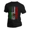 Mexican American Flag Mexican Roots Short Sleeve T-Shirt and Kids Tshirt Front Print