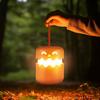 Portable Halloween Pumpkin Lights with Lanyard LED Battery Operated Collapsible Pumpkin Lantern Mini Outdoor Camping Light for Halloween Decor