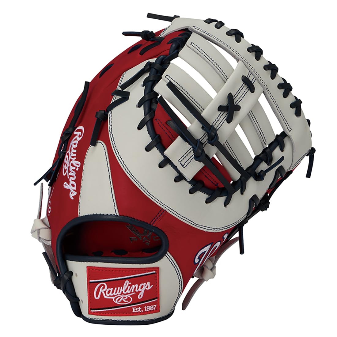 Rawlings Baseball HYPER TECH MLB TEAM First Glove, Soft, Base, GR5HTMM53, Nationals, 11.75 inches, Right-Handed