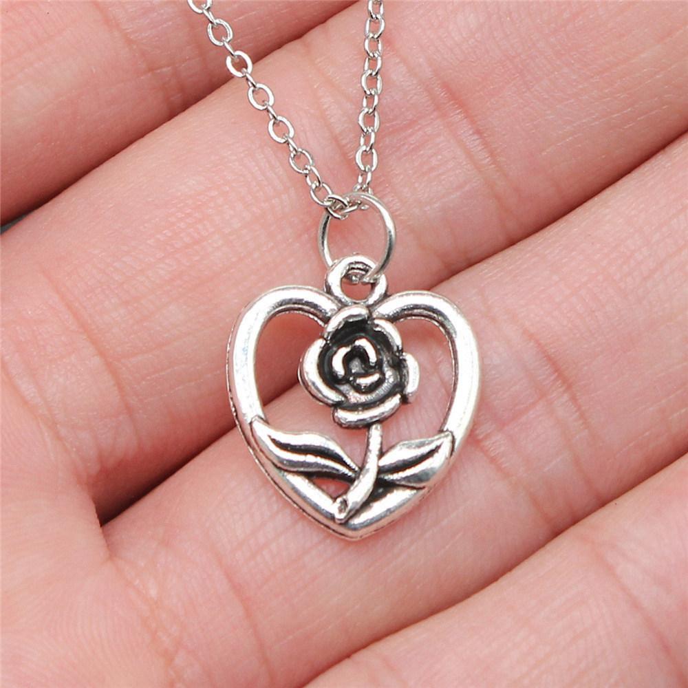 Tree of Life Plant Growth Pendant Antique Silver Metal Girls Choker Necklace Trendy Boho Gift