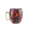 Colorful Tempered Glass Cocktail Mule Mug