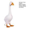 Large White Porch Goose Statue Ceramic Goose Figurine 17" Tall Animal Sculpture