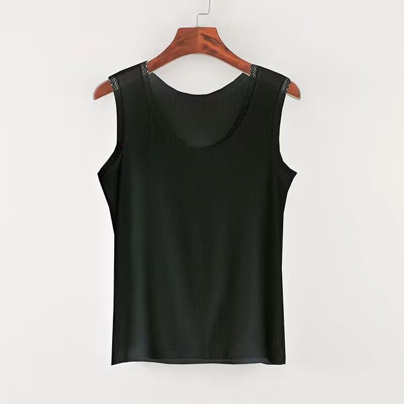 Modal Summer Thin Ribbed Camisole Vest with Women's Lace Floral Power Slim Fit for Outerwear and Innerwear, As Well As A Base Vest