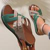 Fashion Mixed Color Cross Strap Wedge Sandals for Women Summer 2025 Comfort Non Slip Beach Shoes Woman Double Buckle Platform Slippers