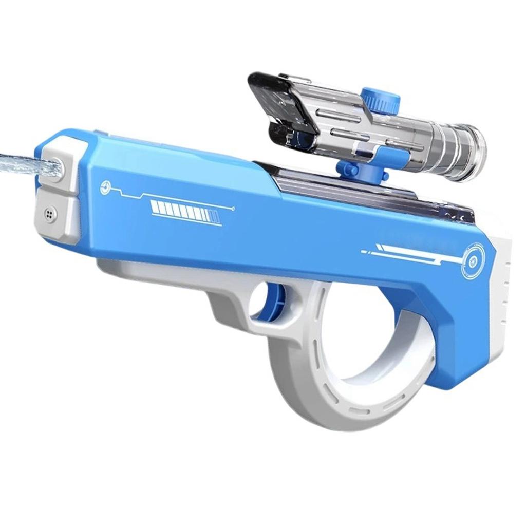 Electric Water Guns, Large Range, Automatic Filling, Rechargeable, Blue, Kids & Adults