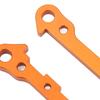 2 Pcs Metal Front Lower Arm Fixed Block Plate Connecting Plates Orange for ZD Racing 1/7 DBX07 EX 07 RC Car