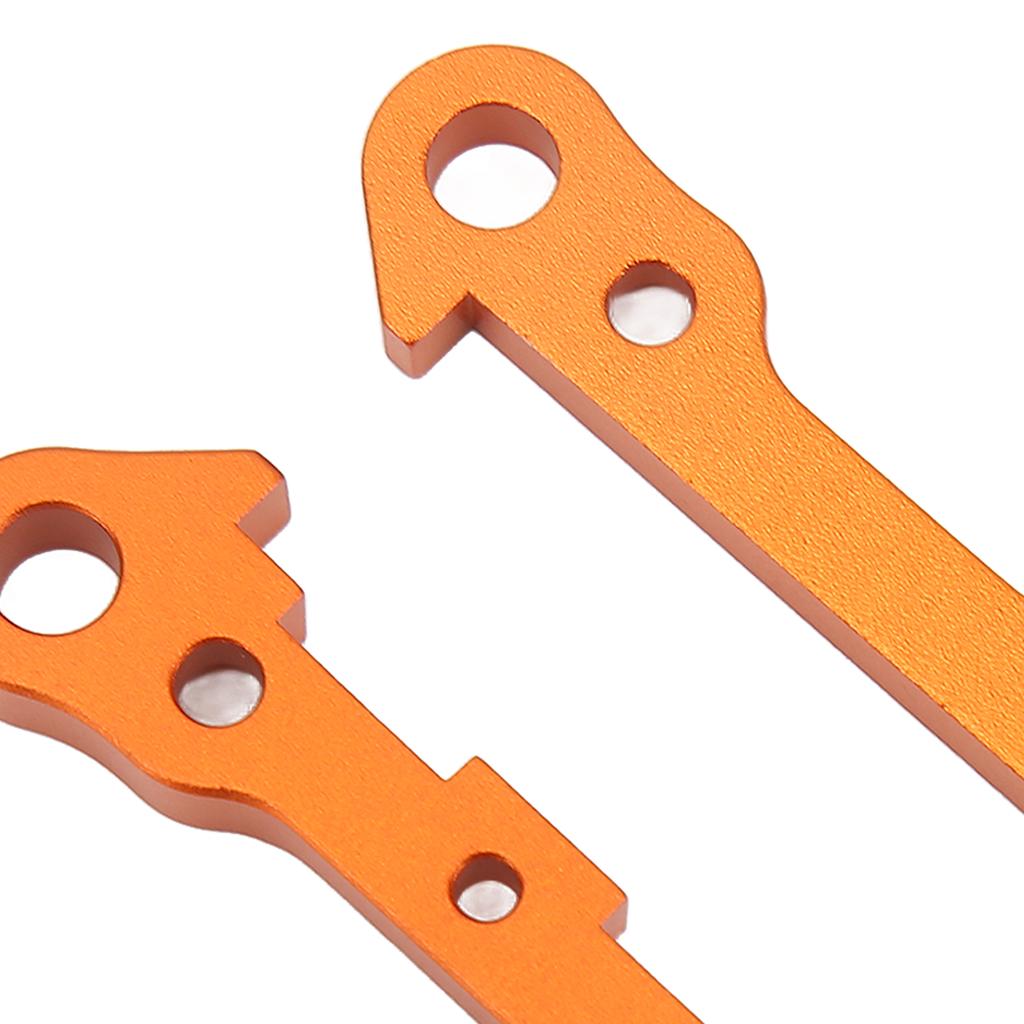 2 Pcs Metal Front Lower Arm Fixed Block Plate Connecting Plates Orange for ZD Racing 1/7 DBX07 EX 07 RC Car