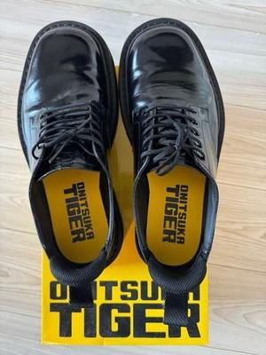 Onitsuka Tiger DERBY Black Leather Shoes Unisex US8.5 UK7.5