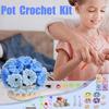 Crochet Flower Coasters Kit Flower Pot Coasters Crochet Starter Kit Complete Knitting Crochet Supplies With Step-by-Step Video