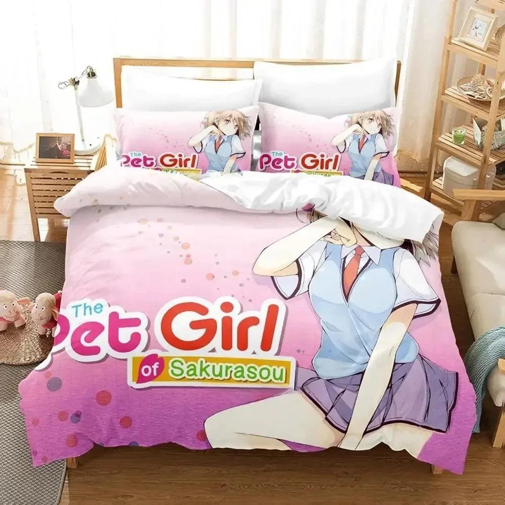 New The Pet Girl Of Sakurasou Bedding Set For Bedroom Soft Modern Bedspreads Comefortable Duvet Cover Quilt Cover And Pillowcase