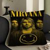 Nirvana Band Magazine Classic Anime Maple Design Cushion Cover Happy Autumn Harvest Decor Holiday Decorati Pillow Cover