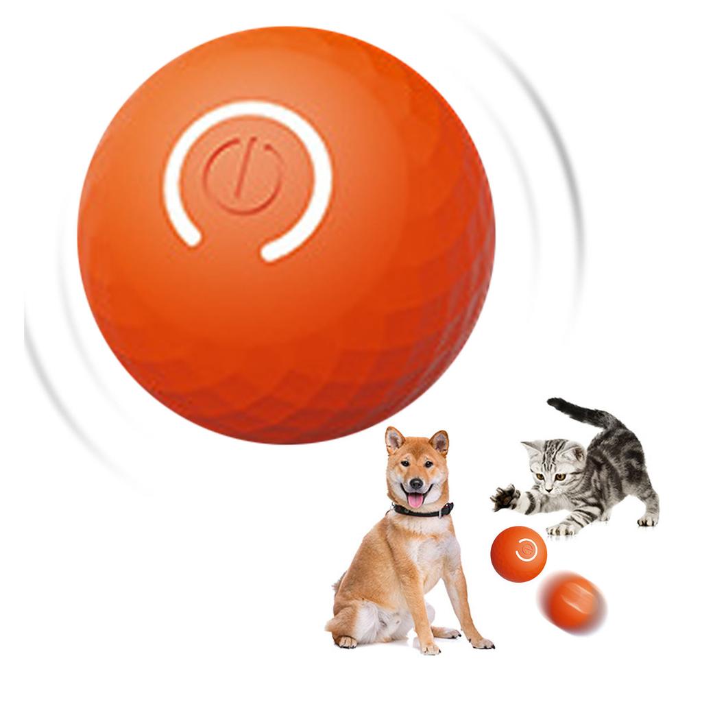 Active Rolling for Dogs PC TPU Motion Activated Automatic Rolling Moving Interactive Dog Toy with LED Light for Small Medium Large Dogs