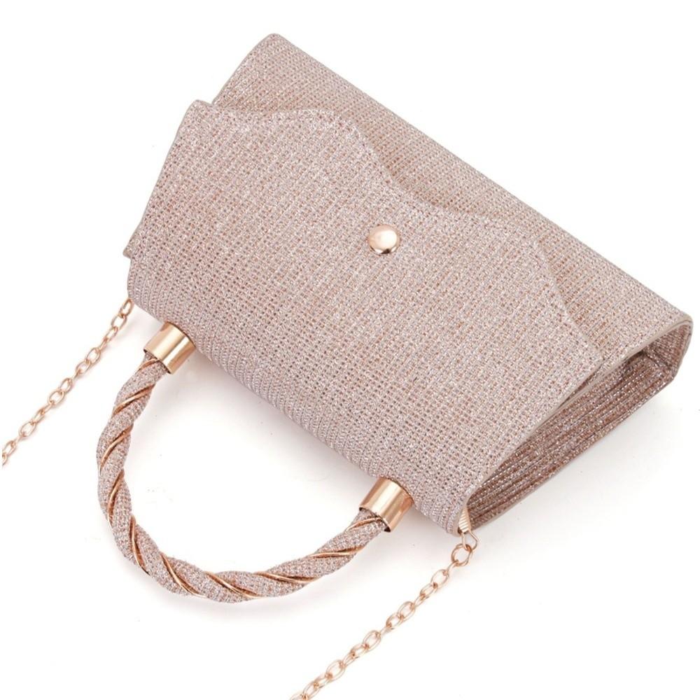 Fashion Pure Color Evening Bag Rhinestones Large Capacity Clutch Bag Women Handbag For Wedding Party