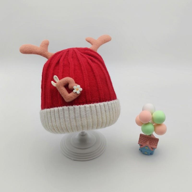 

Осенне-зимняя детская вязаная шапка с толстым бархатом, теплая толстовка с капюшоном с рисунком из мультфильма, очень милая шапка из чистого хлопка для мальчиков и девочек красный