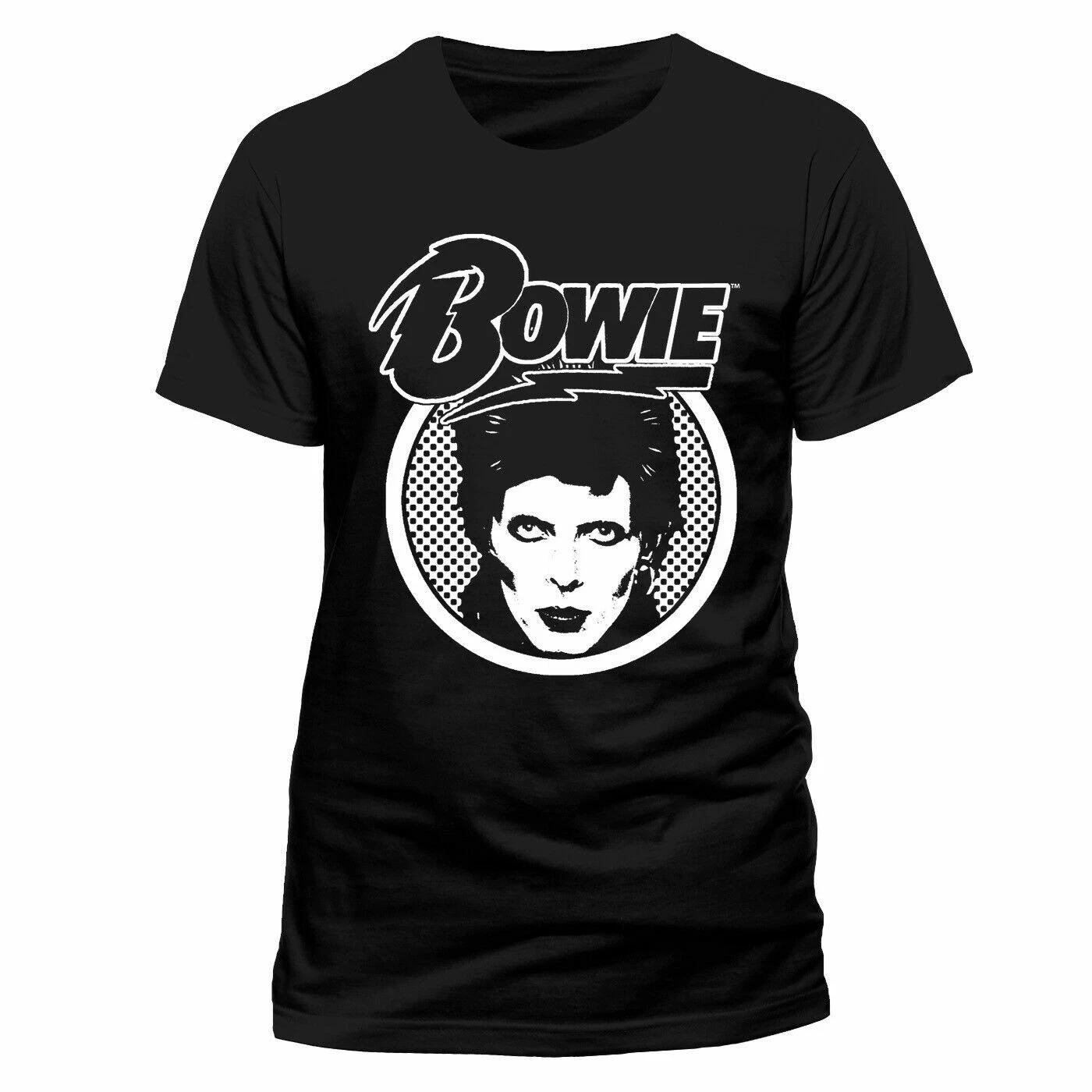 

Official David Bowie Diamond Dogs Face Logo Mens Black T Shirt David Bowie Tee M