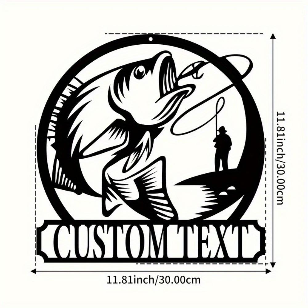 

Custom Metal Wall Art Bass Fishing Decor Handcrafted Gift for Patio Porch TYDZ002750