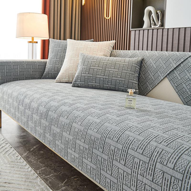 

Подушка для дивана из легкой шенилловой ткани класса люкс, нескользящая, устойчивая к пятнам, чехол для дивана, полностью покрытый полотенцем для дивана Imperial Concubine, ткань с полным покрытием, высокая чувствительность 70*70cm