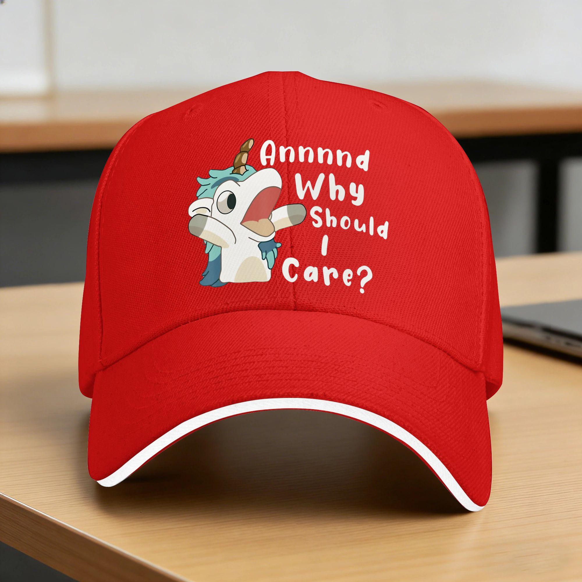 Why Should I Care Sarcastic Unicorn Dad Mom Baseball Cap Summer Trucker Hat Breathable Snapback Cap Women Unisex Baseball Caps One Size