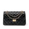 Women's Luxury Diamond Lattice Cowhide Chain Bag - Single Shoulder or Crossbody Style