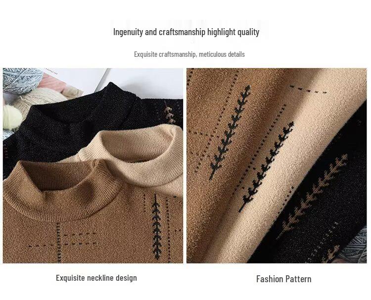 Men's Retro Japanese-Style Wool Knit Sweater - Round Neck, Loose Fit, Autumn/Winter Pullover.