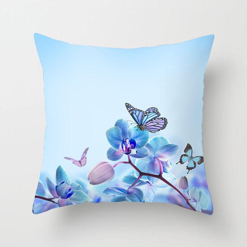 Butterfly Pattern Cushion Cover 45*45cm Seat Decorative Pillow Car Home Sofa Bed
