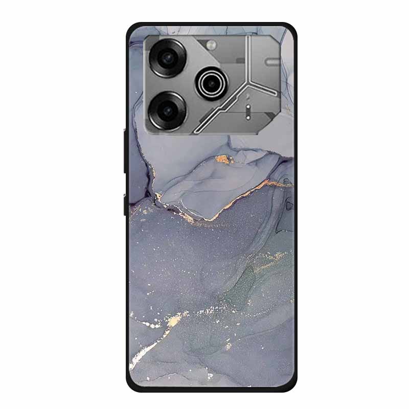For Tecno Pova 6 Pro Case Marble TPU Silicone Soft Back Cover Phone Cases for Tecno Pova6Pro 5G LI9 Protector Mica Painted Coque