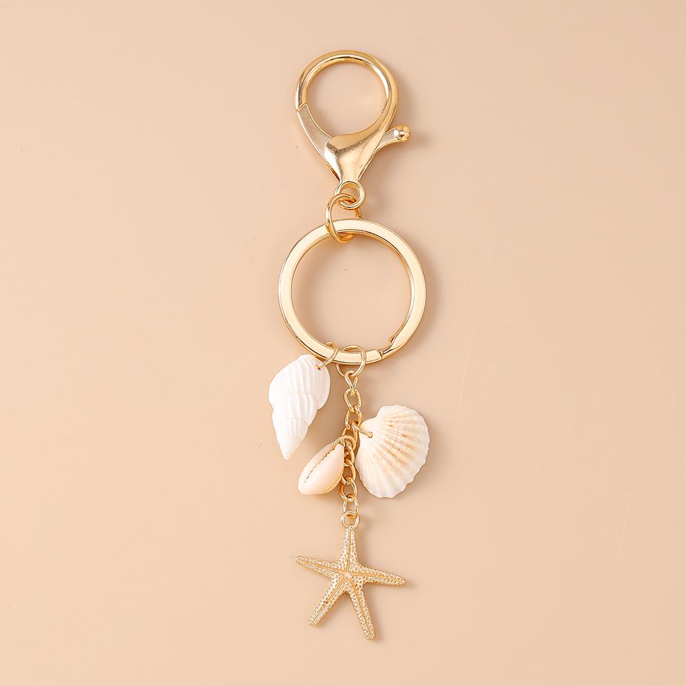 

Fashion Summer Beach Shell Keychain Women Girls Conch Key Ring Pendants for Handbag DIY Handmade Jewelry Gifts