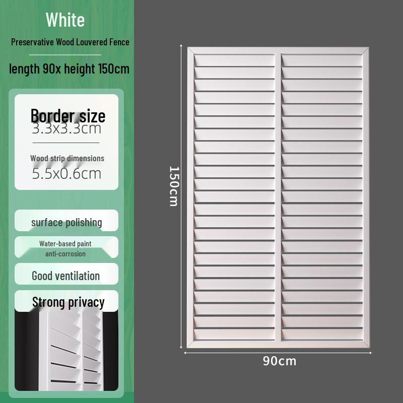 Outdoor Privacy Screen: Louvered Wood Fence for Gardens and Courtyards