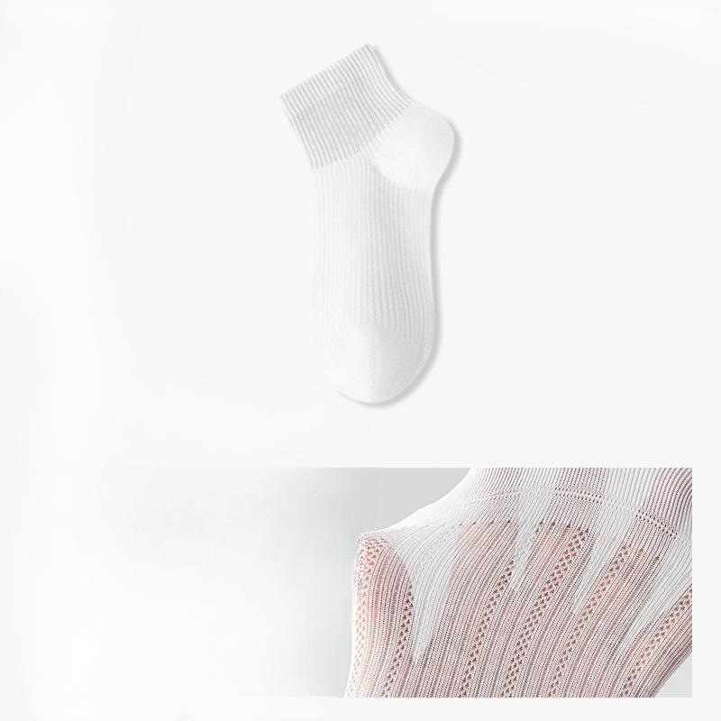 

Женские летние тонкие новые антибактериальные дезодорирующие сетчатые дышащие хлопковые носки-подследники 1 pair