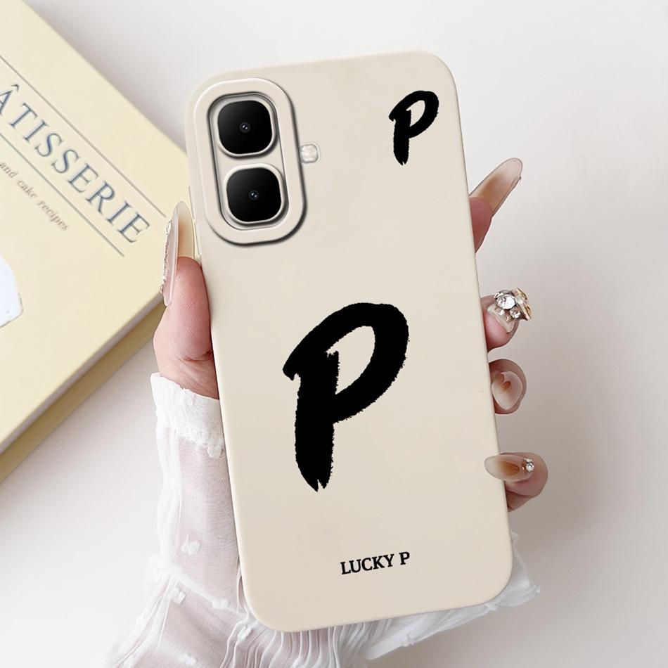 For Infinix Smart 10 2025 Lucky Initial Letter Phone Case For Infinix Smart10 Soft Silicone Shockproof Cases