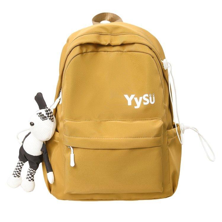 Schoolbag Trend Solid Color School Bag Campus Elementary School Students Junior High School Students Fashion Commuter Versatile Large Capacity Travel