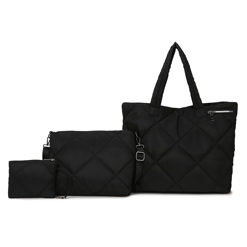 

Trendy Women s Versatile Handbag: Large Capacity Shoulder & Crossbody 3-Piece Set