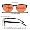 Better Sleep Glasses Red Orange Lens Nighttime Blue Light Filter Glasses for Men Improve Insomnia Square Eyeglasses for Men