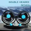 Dual Head USB Car Cooling Fan 2 Wind Speed Car Central Control Screen Fan Adjustable Angle Electric Car Fan Auto Accessories