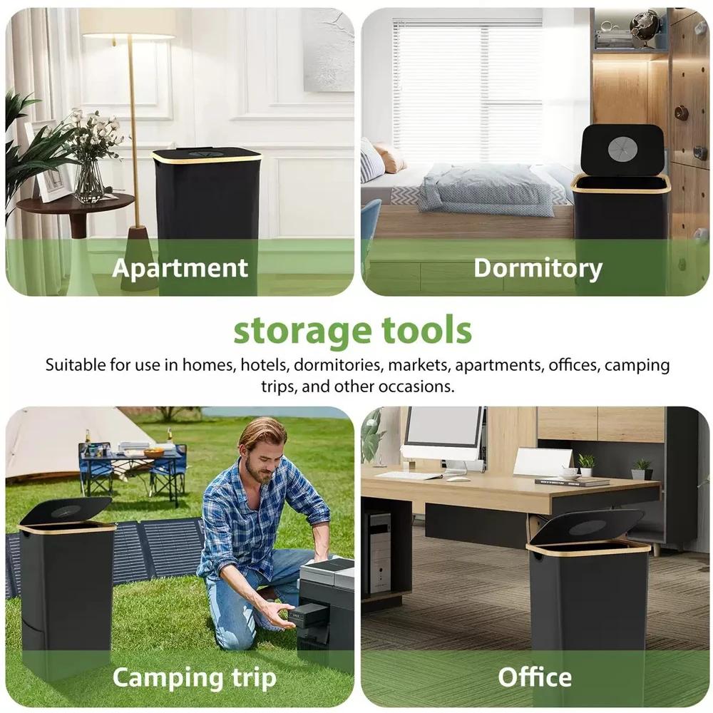 Large-capacity Storage Box with Inner Bag, Foldable, for Bottles, Clothes, Toys, Recyclable Waste, Laundry Basket, 24/100L