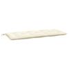 VidaXL Garden Bench Cushion, Bench Cover with String Ties, Waterproof Outdoor Cushion, Cream 120x50x7 Cm 361585