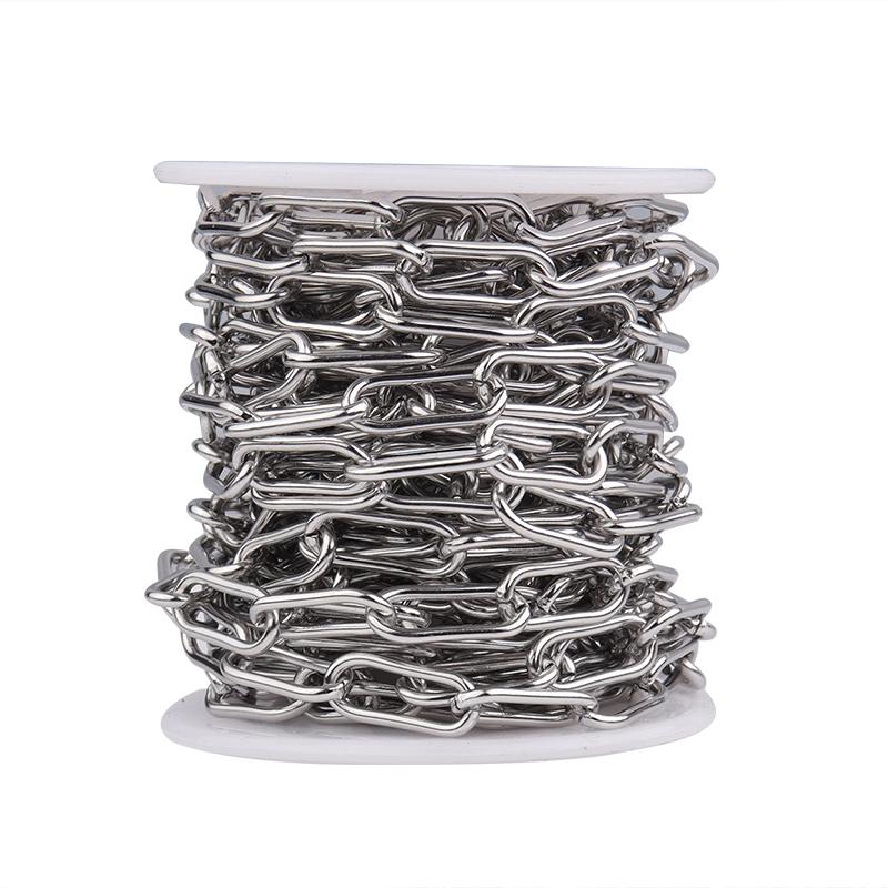 

1-5M/Roll Stainless Steel Paperclip Chain Gold Steel Color for DIY Jewelry Making Findings Necklace Bracelet Crafts Components 1M