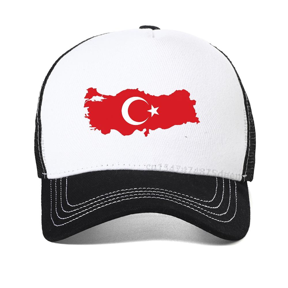 Rolig Turkiet Turkisk Turkiet Flagga Grafisk Nät Baseballkeps Herr Dam Mode Casual Andningsbar Solhatt Utomhus Truckerkeps