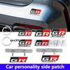 For Toyota Metal keychain key ring Car Front Trunk Grille Emblem Fender Badge Stickers Gazoo Racing TRD Corolla Yaris Rav4
