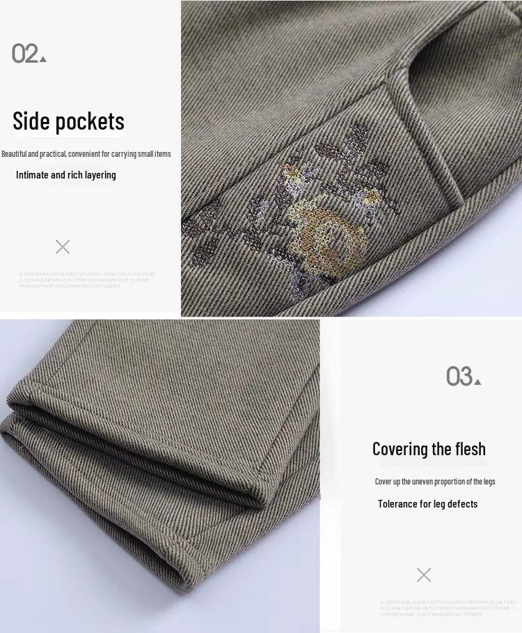 Plus Size Fleece-Lined Warm Pants Suit for Middle-Aged & Elderly Women - Autumn & Winter