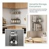 Two Layer Corner Shower Shelf Silver Bathroom Corner Shelf Durable Shower Shelf Rack  Household Use