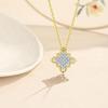 S925 Sterling Silver Four-Leaf Clover Luxury Pendant Necklace for Women, Elegant Clavicle Chain Accessories.