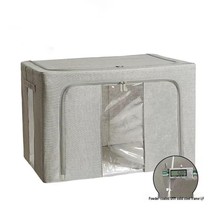 Extra Large Foldable Polka Dot Storage Box - Thick Oxford Cloth for Clothes & Quilts