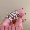 Love Color Zircon Ring Dopamine Niche Design Opening Adjustable Index Finger Ring Fashion Personality Ring