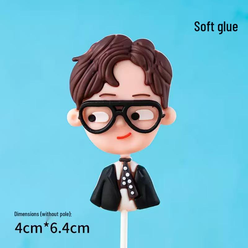 

Красный свадебный топпер для торта - Милая глиняная фигурка-украшение