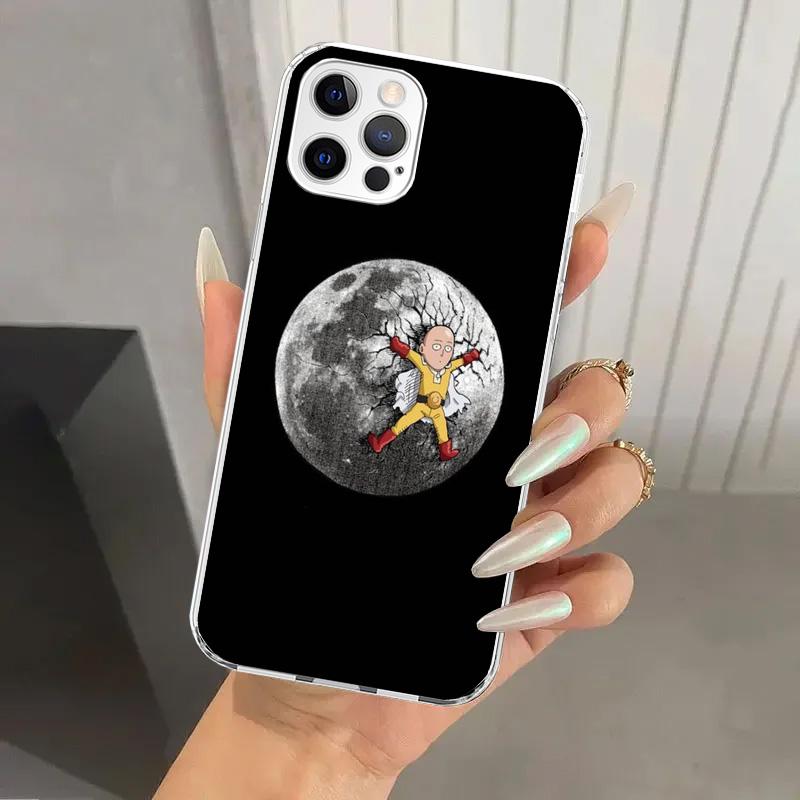 1 Punch Man Anime Phone Case for Iphone 17 Air 16 15 Plus 14 13 Mini 12 11 Pro Max 16E 7 8 SE 2020 Soft Funda Print Shell 17 Air