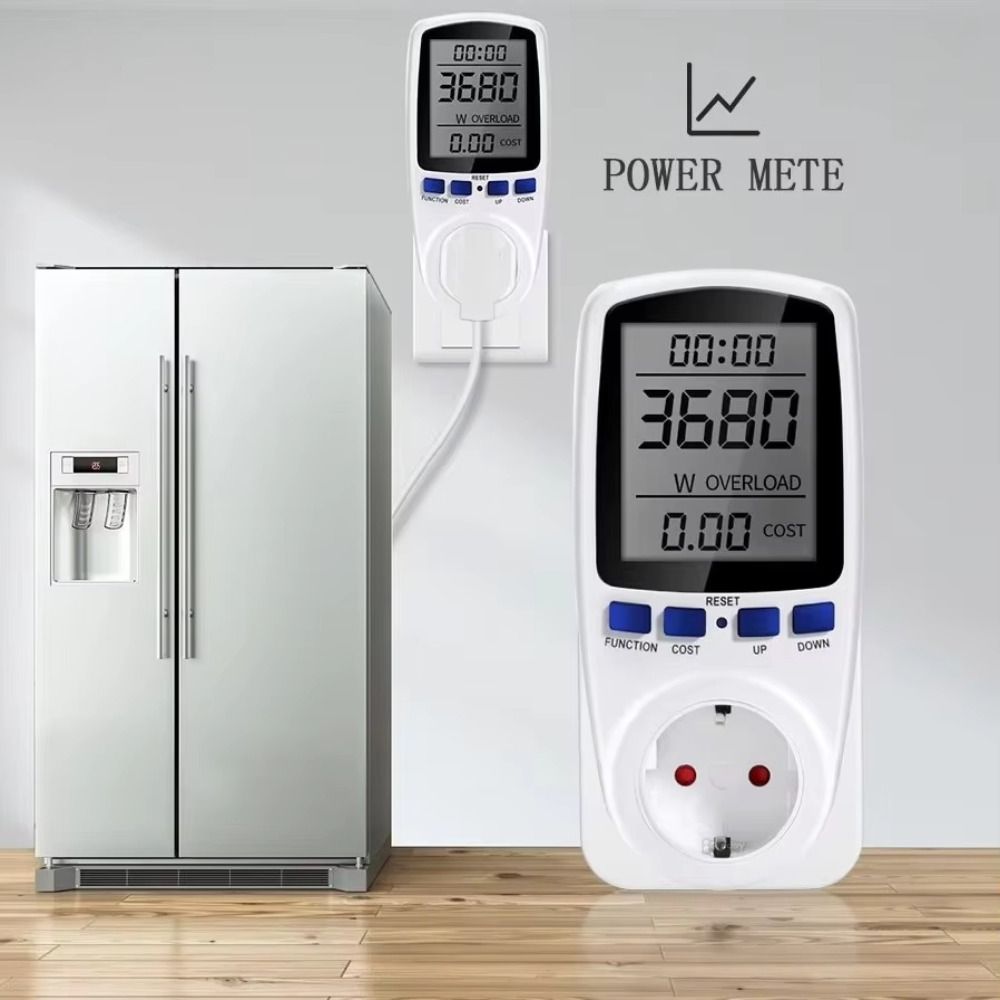 

220V 110V Digital LCD Wattmeter Digital Display LCD Screen Energy Meter EU/AU/UK/FR/US Plug Durable Wattage Meter EU