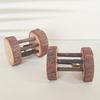 1PC Creative Wooden Pet Toy Small Dumbbell Bell Cat Dog Training Rolling Toy Cedar Tabletop Decoration